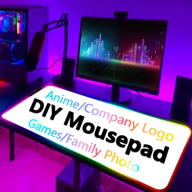 DIY Custom RGB Mouse Pad Large - Gaming Accessories Logo 评论和价格