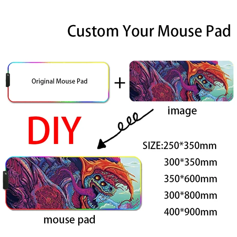 DIY Custom RGB Mouse Pad Large - Gaming Accessories Logo 评论和价格