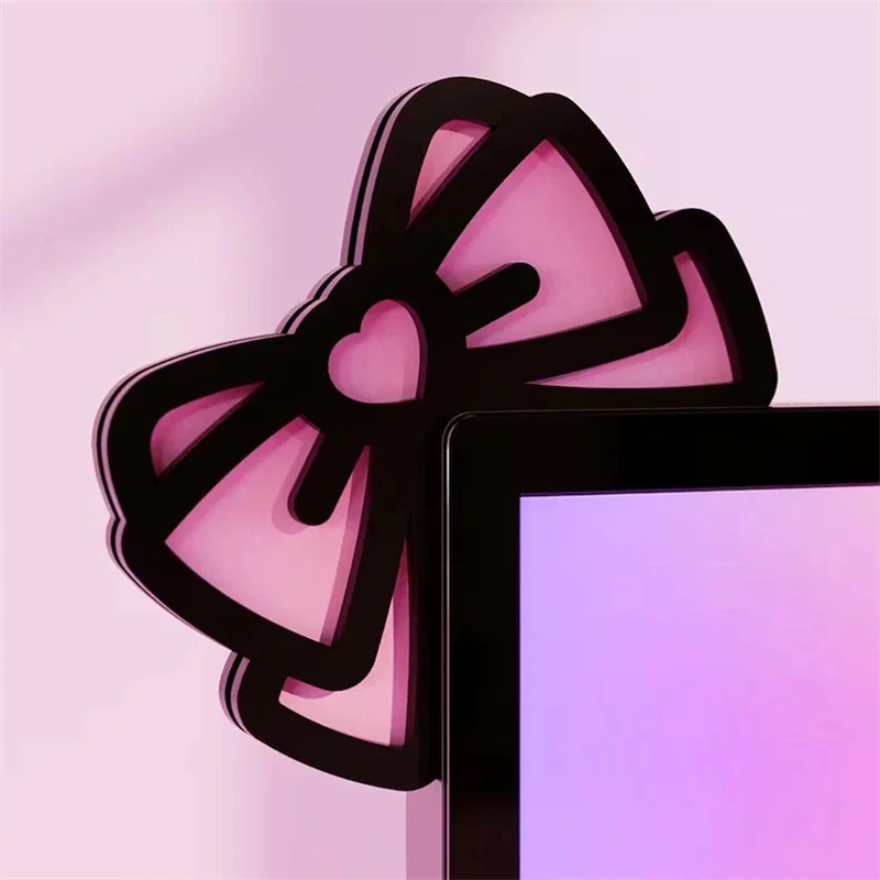 Kawaii Pink Acrylic Bow Monito - Gaming Accessories Pink 评论和价格