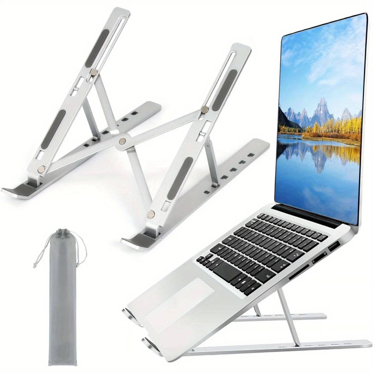 Adjustable Aluminum Laptop Sta - Gaming Accessories Pink 评论和价格