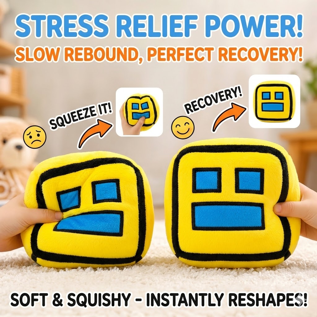 2026 Geometry Dash Cube Plush  - Gaming Accessories Toys 评论和价格