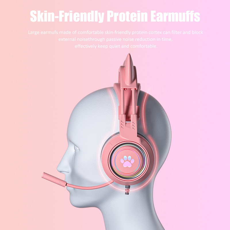 Cute Cat Ear Gaming Headphones - Gaming Accessories Monitor 评论和价格