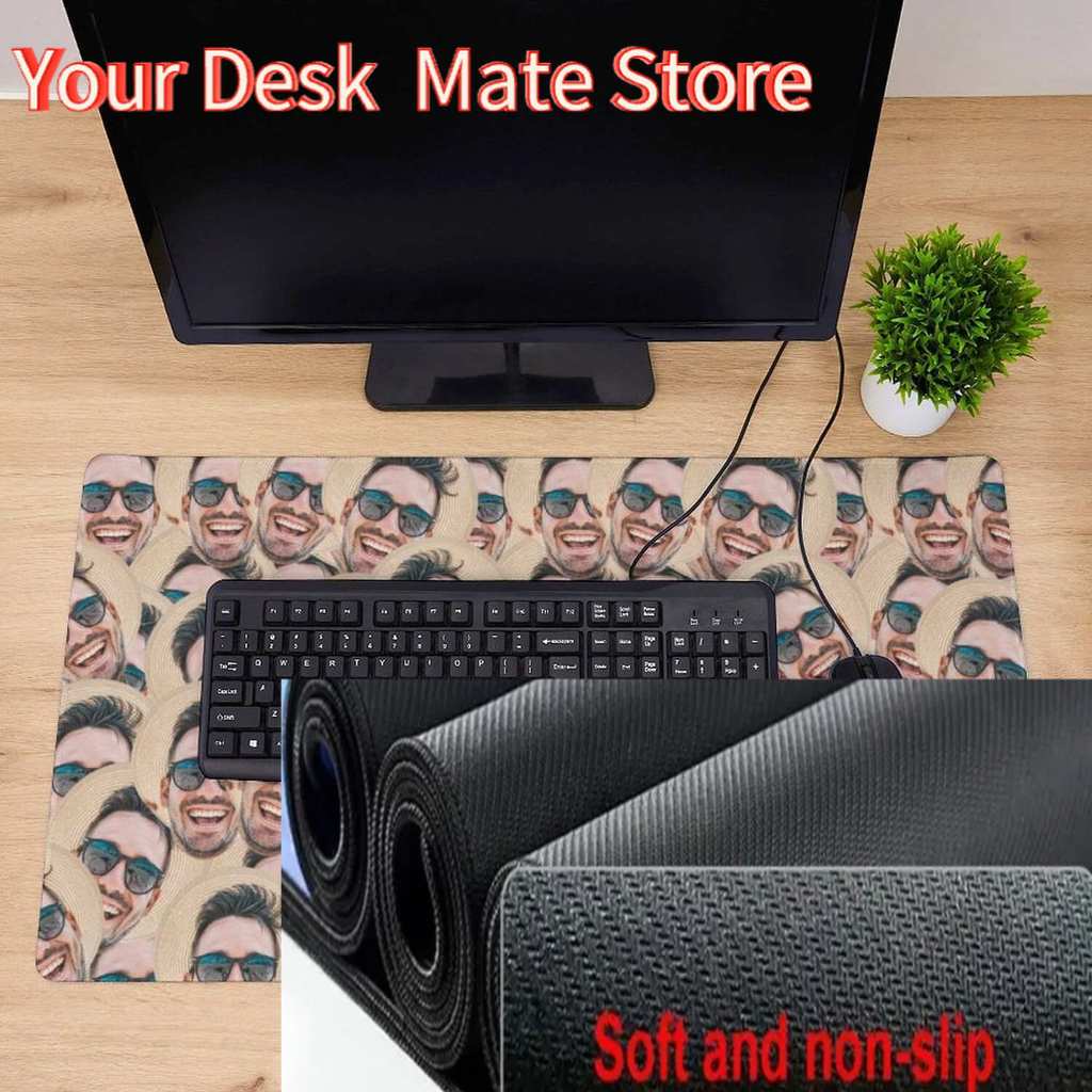 Custom Face Desk Mat Crazy Fac - Gaming Accessories Photo 评论和价格