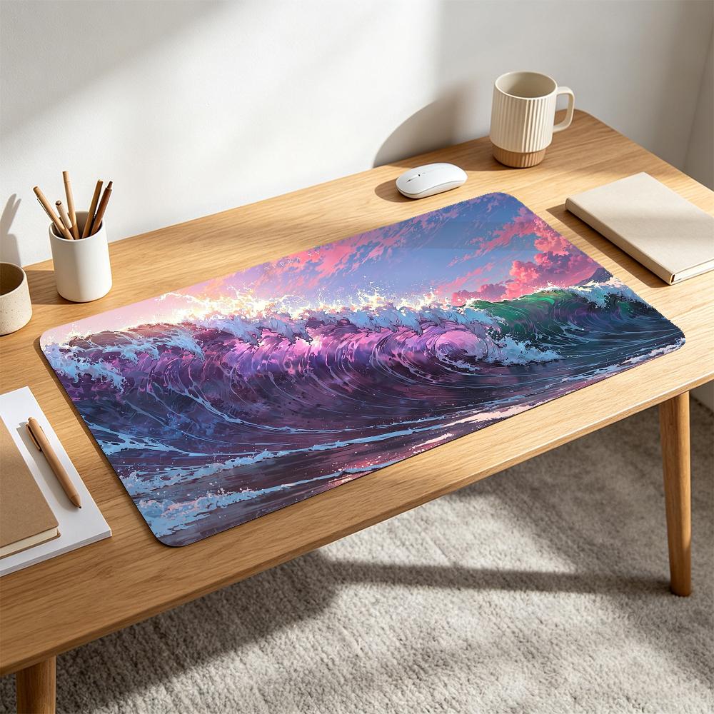 Large Anime Ocean Wave Gaming  - Gaming Accessories Pink 评论和价格
