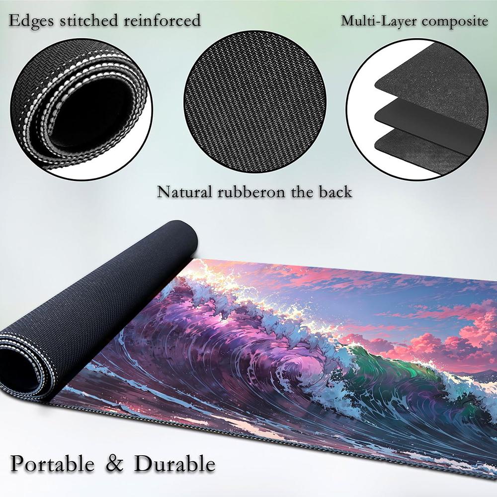 Large Anime Ocean Wave Gaming  - Gaming Accessories Pink 评论和价格