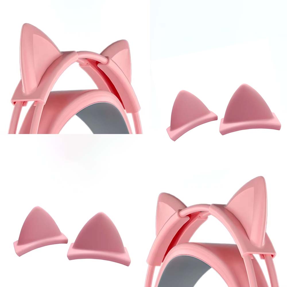 Pink Silicone Cat Ears Pendant - Gaming Accessories Girls 评论和价格